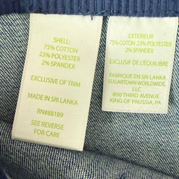 Lilly Pulitzer Ocean Kay High Rise Crop Stretchy Denim Jean Size 6 - Picture 10 of 10